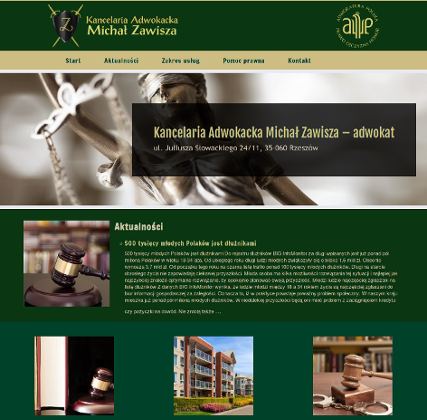 Strona internetowa Kancelaria adwokacka Rzeszów - Adwokat Michał Zawisza - Kancelaria Adwokacka w Rzeszowie Strona internetowa Kancelaria adwokacka Rzeszów - Adwokat Michał Zawisza - Kancelaria Adwokacka w Rzeszowie